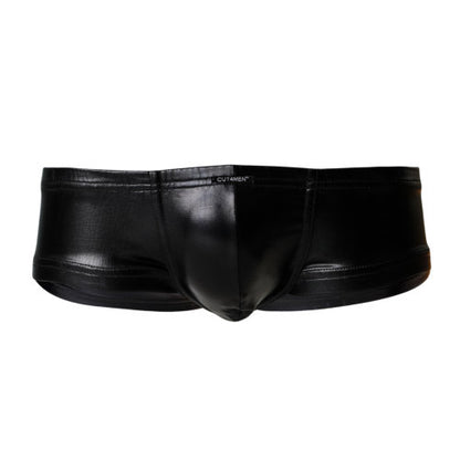 C4M Booty Shorts Black Leatherette Large