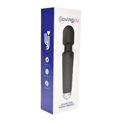 Loving Joy 20 Function Wand Vibrator Black