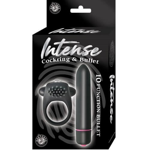 Vibrating Cockring and 10 Function Bullet Couples Kit