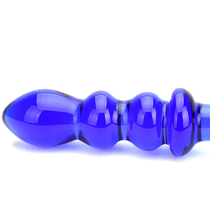 Spectrum Ribbed G-Spot Glass Dildo