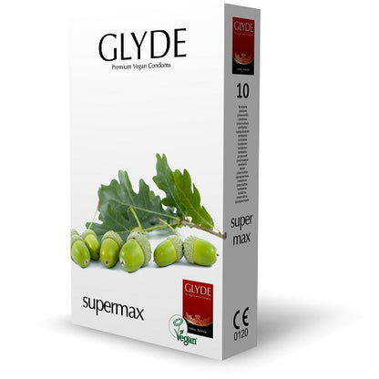 Glyde Ultra Super Max Vegan Condoms 10 Pack