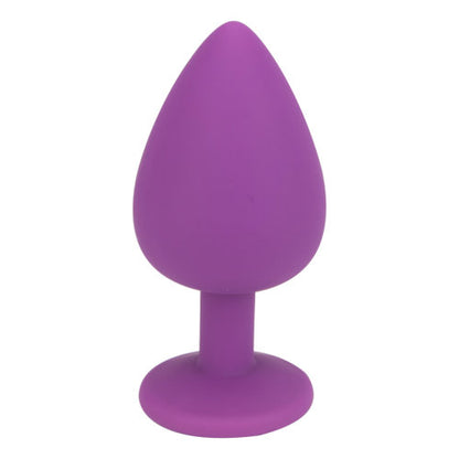 Loving Joy Jewelled Silicone Butt Plug Purple -Large